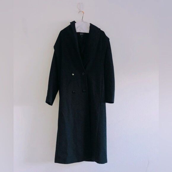Stephanie Mathews 100% Wool Vintage Womens size 14 missy trench coat - Picture 1 of 10